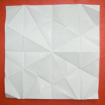 Unfolded - the finished kaleidoscope shape.