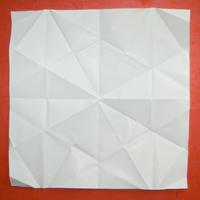 Unfolded - the finished kaleidoscope shape.