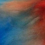 3 colour way merino roving. 3 colour way merino roving.