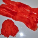 Felted and unfelted roving Felted and unfelted roving